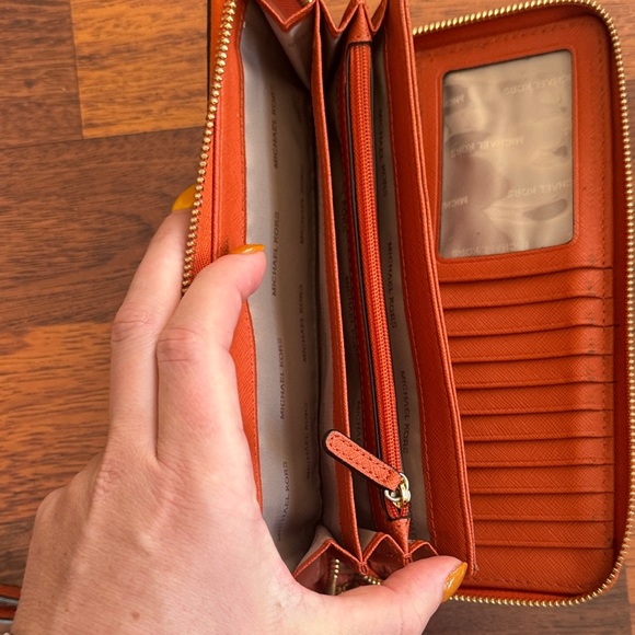 Michael Kors Burnt Orange Wristlet - Picture 5 of 5